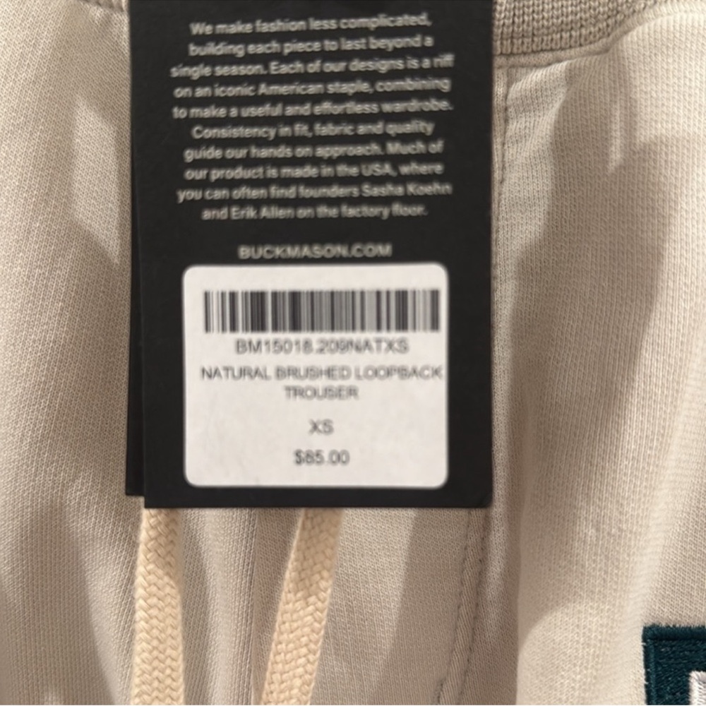 NWT Buck Mason Brushed Loopback Hoodie
Sweatpants Set XS Ryan Aviation Heathered - Picture 5 of 10